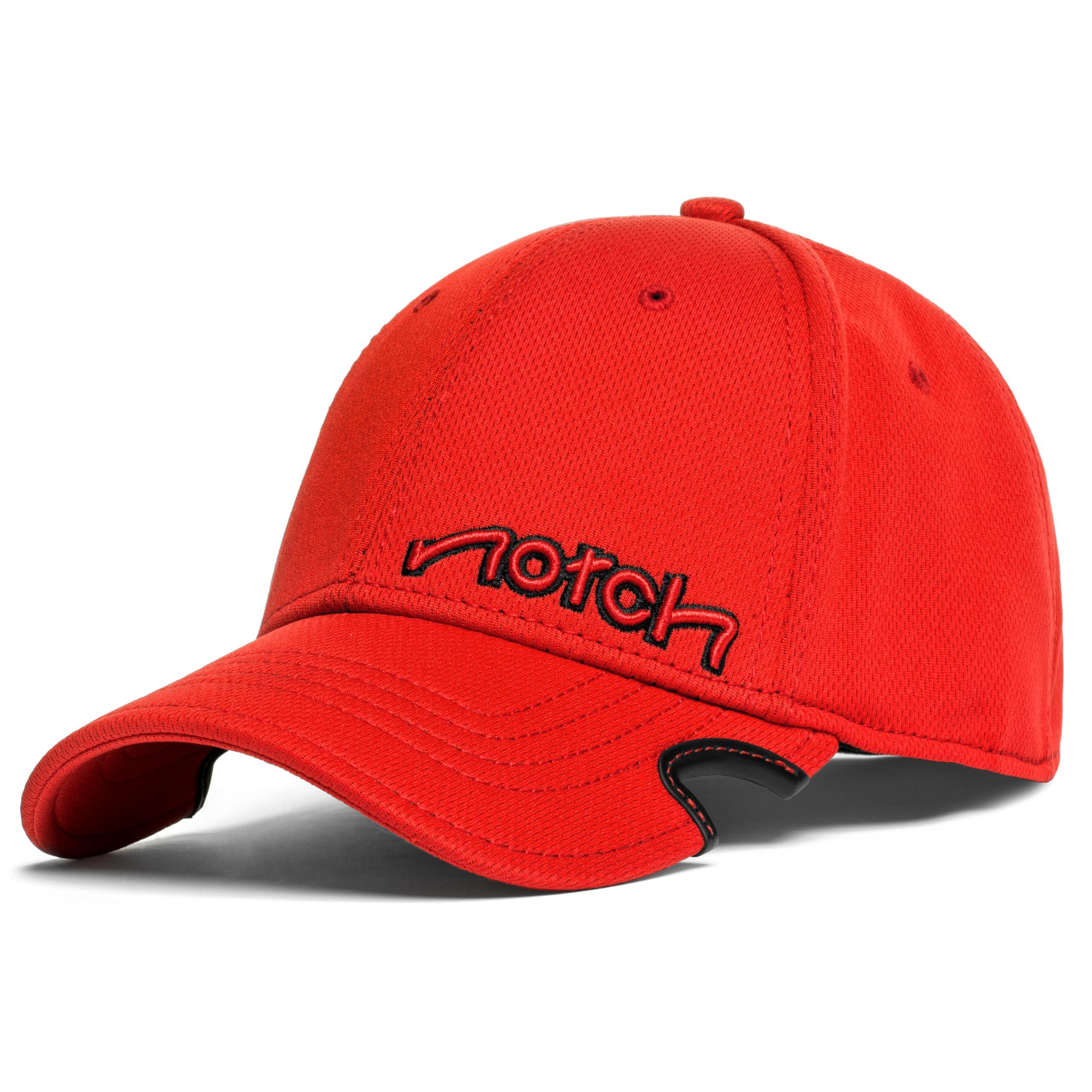 Red baseball cap on a white background
